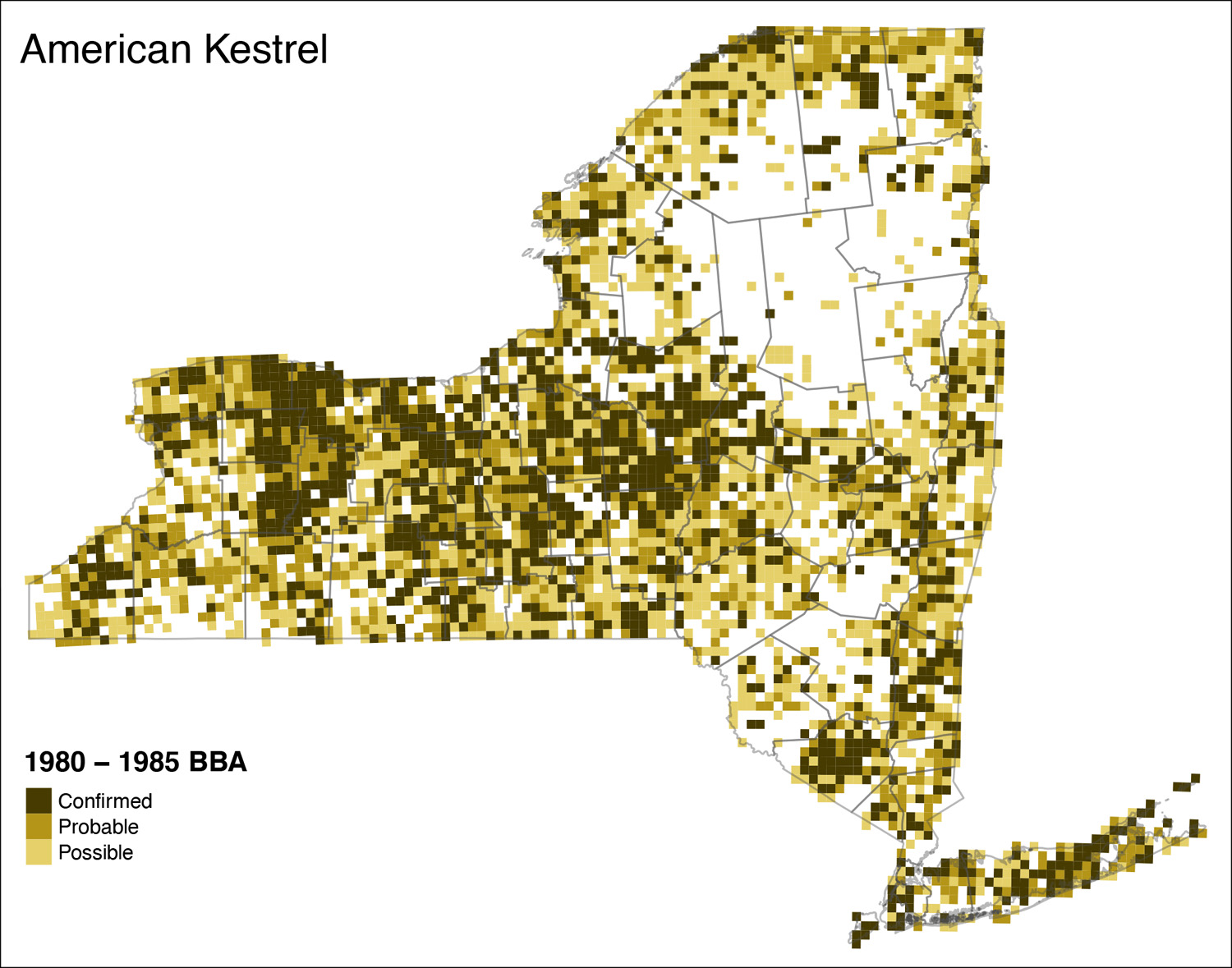 American Kestrel Atlas 1 Distribution