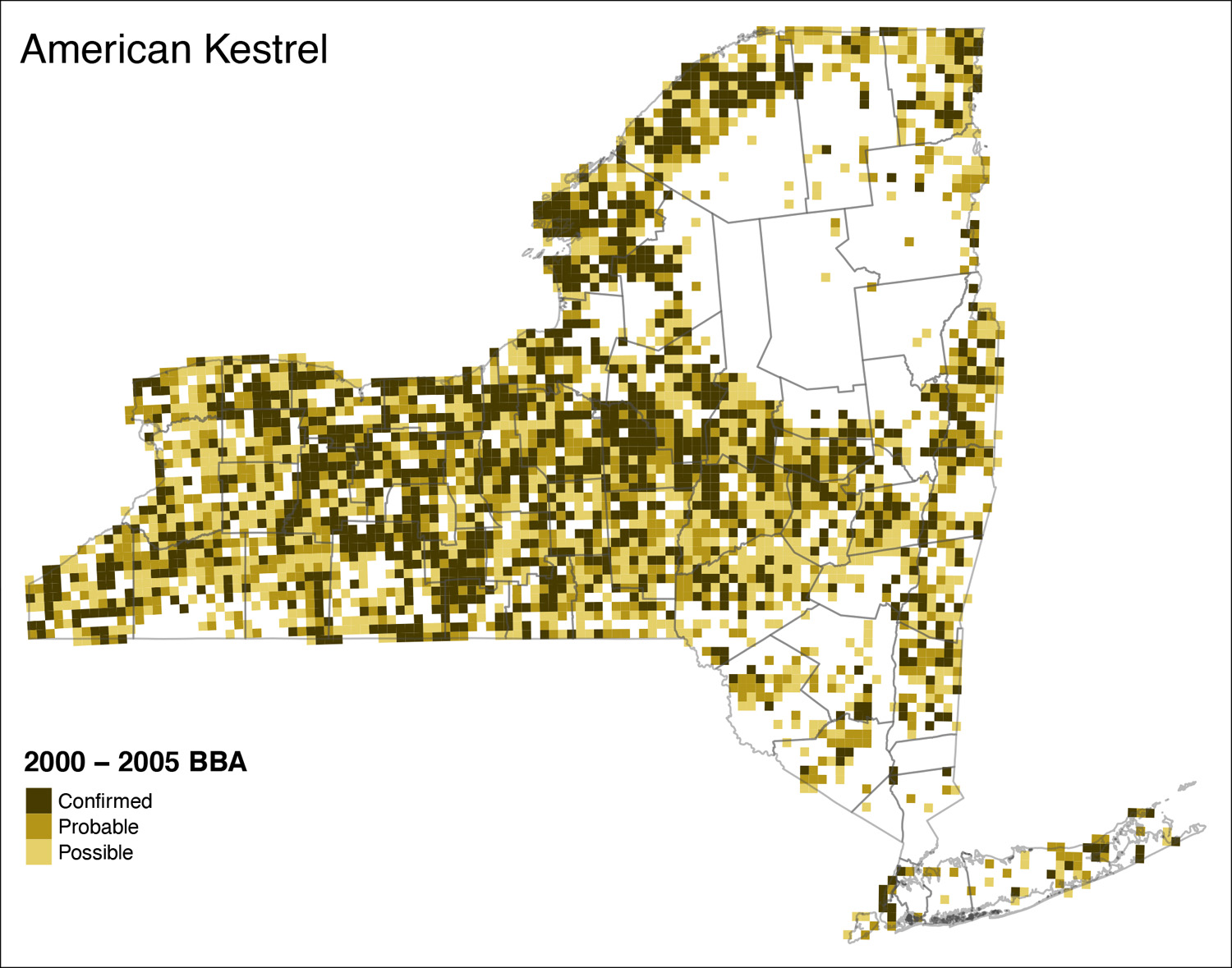 American Kestrel Atlas 2 Distribution