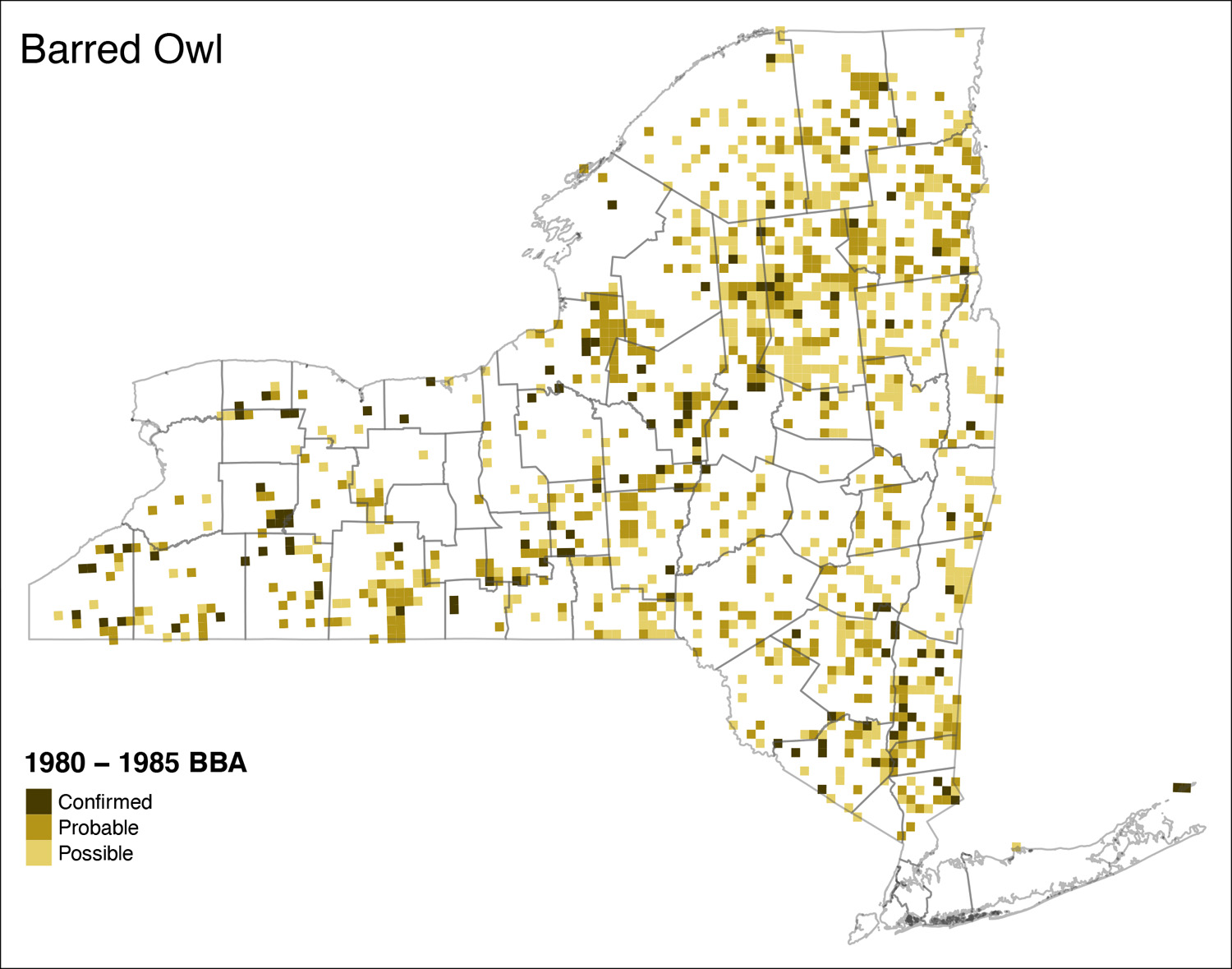Barred Owl Atlas 1 Distribution
