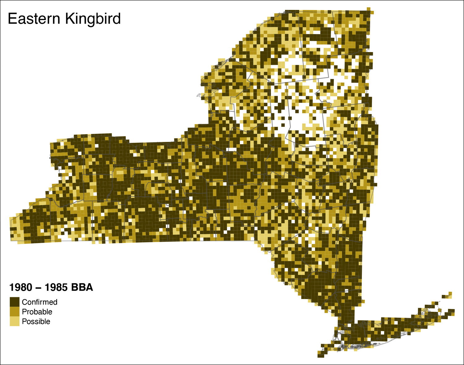 Eastern Kingbird Atlas 1 Distribution