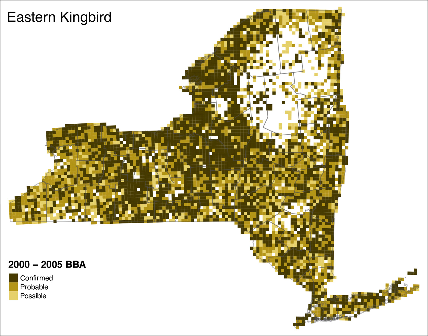 Eastern Kingbird Atlas 2 Distribution