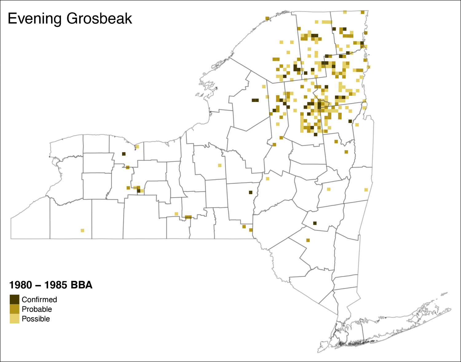 Evening Grosbeak Atlas 1 Distribution