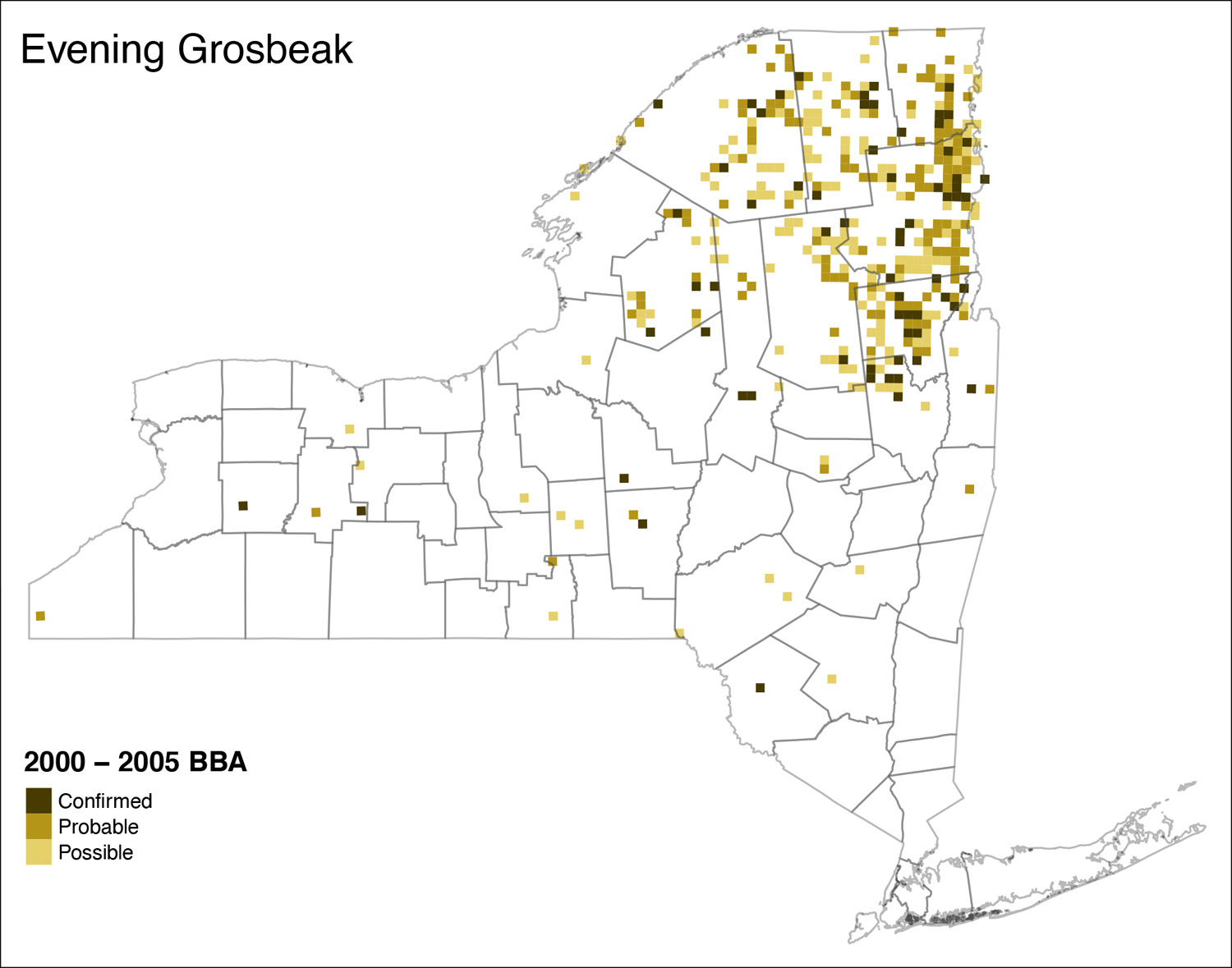 Evening Grosbeak Atlas 2 Distribution