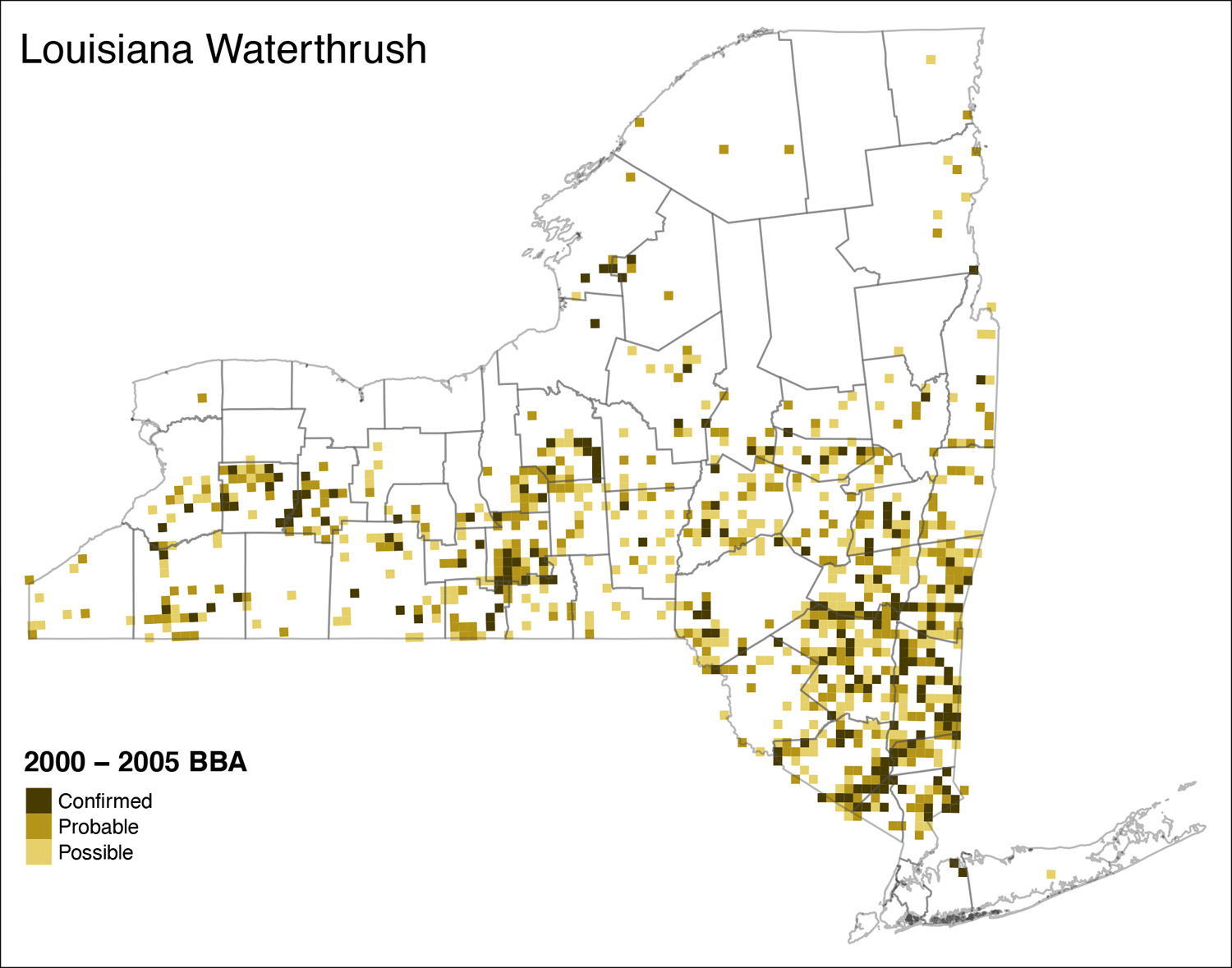 Louisiana Waterthrush Atlas 2 Distribution
