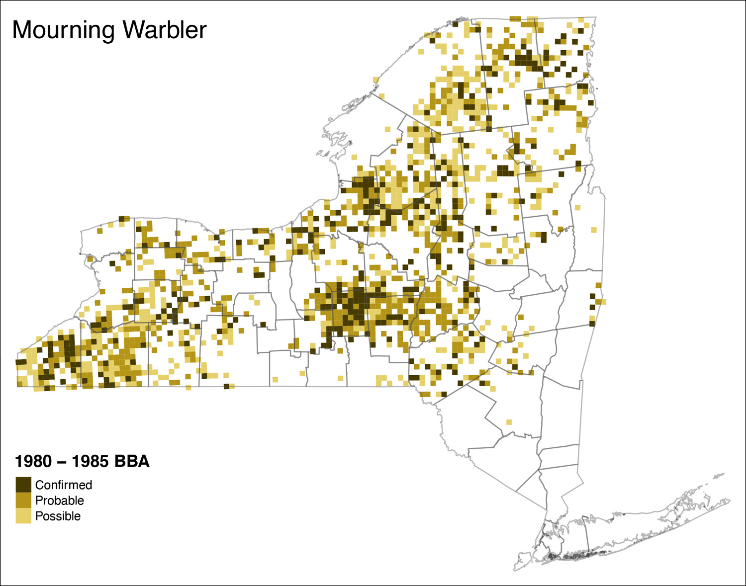 Mourning Warbler Atlas 1 Distribution