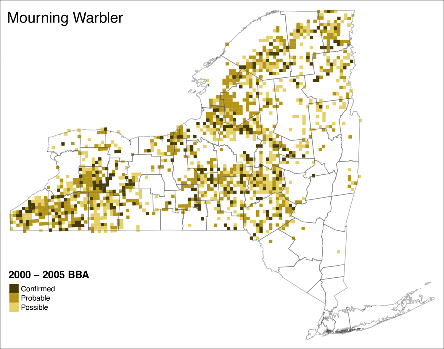 Mourning Warbler Atlas 2 Distribution
