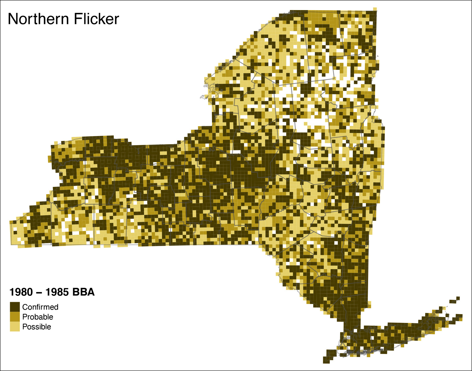 Northern Flicker Atlas 1 Distribution