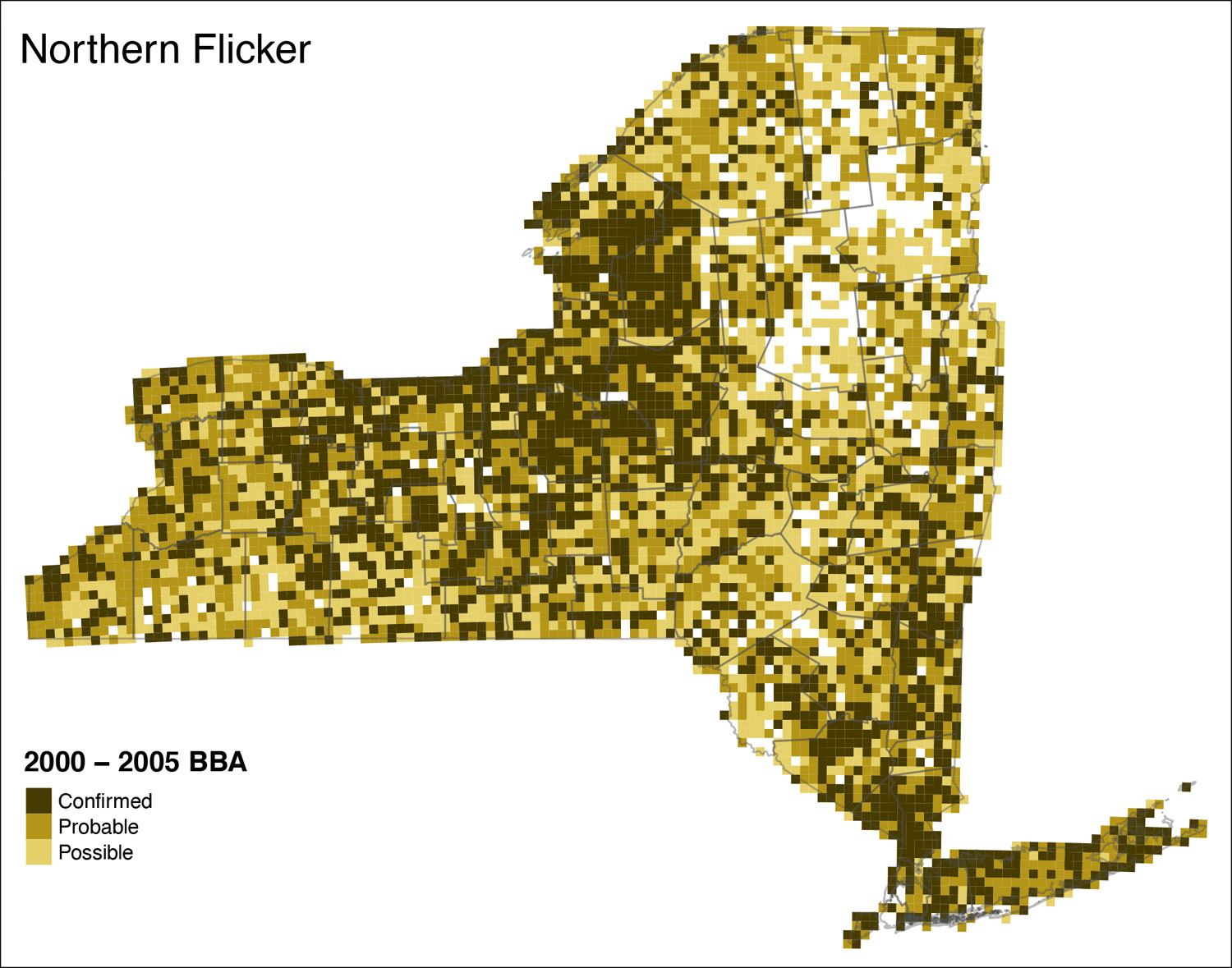 Northern Flicker Atlas 2 Distribution