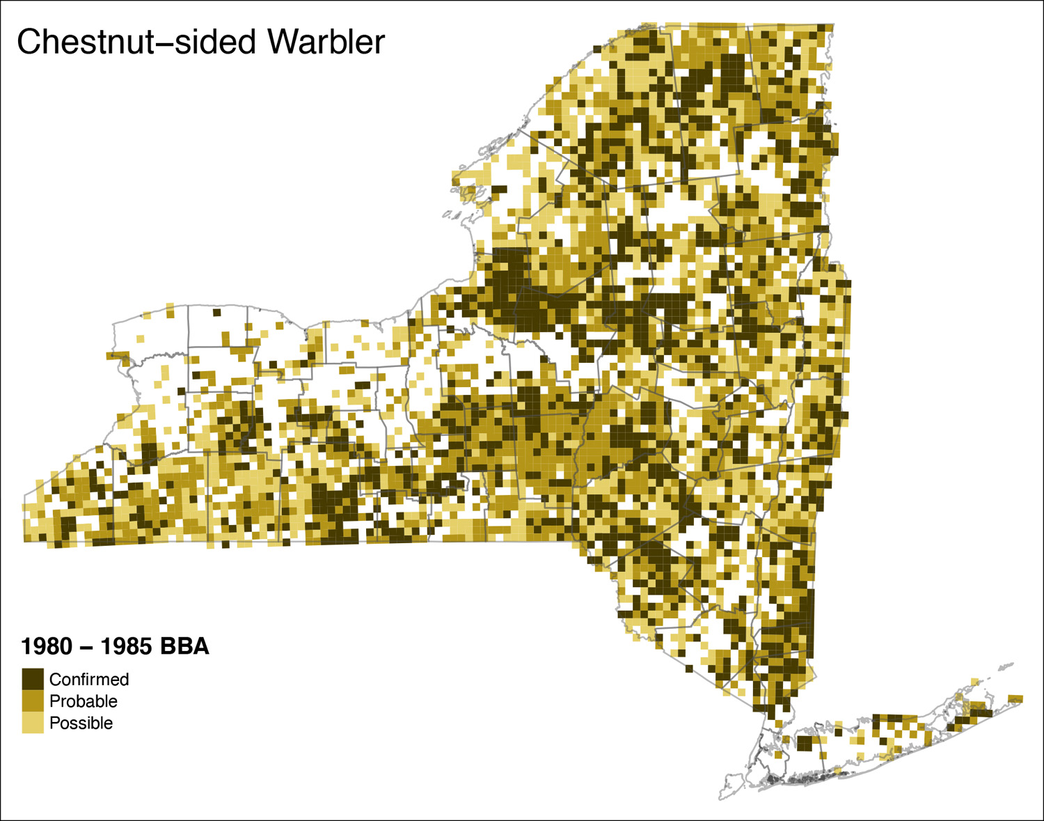 Chestnut-sided Warbler Atlas 1 map