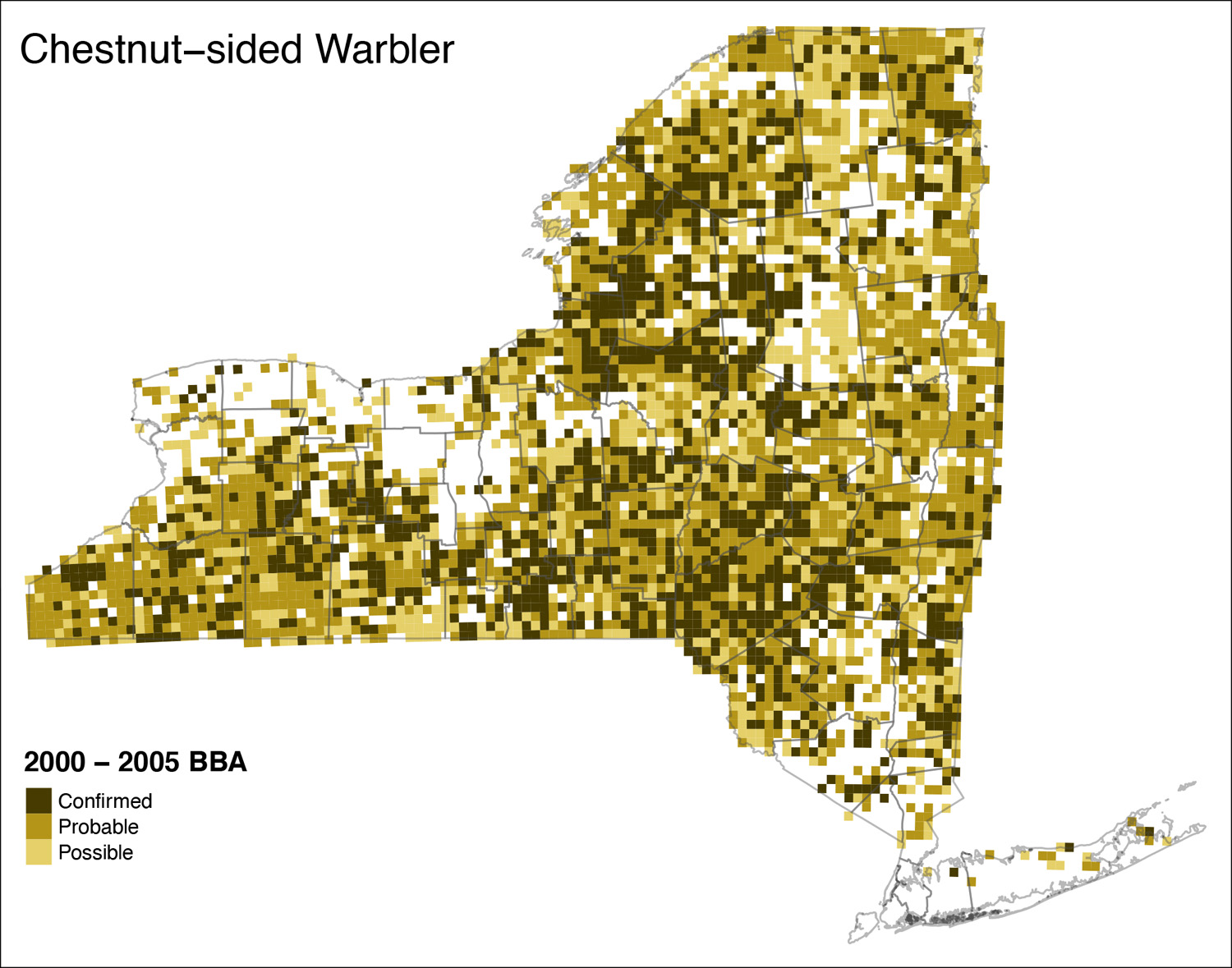 Chestnut-sided Warbler Atlas 2 map